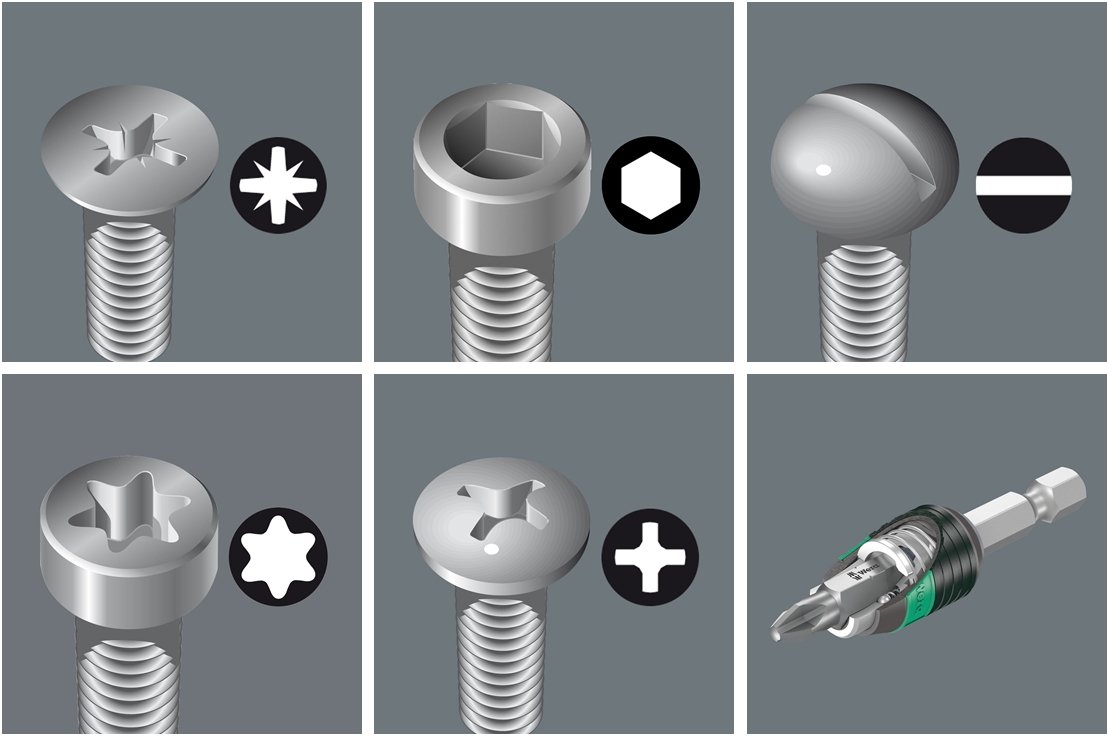 סט ביטים מקצועי וורה WERA 0507122001 BIT SAFE 61 UNIVERSAL 1